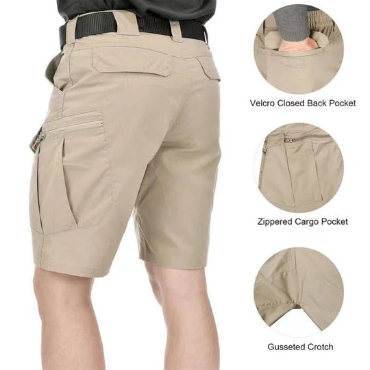 Men'S Outdoor Cargo Shorts Summer Waterproof Urban Shorts Trekking Camping Hiking Climbing Trainning Fishing Panttdoor Sports