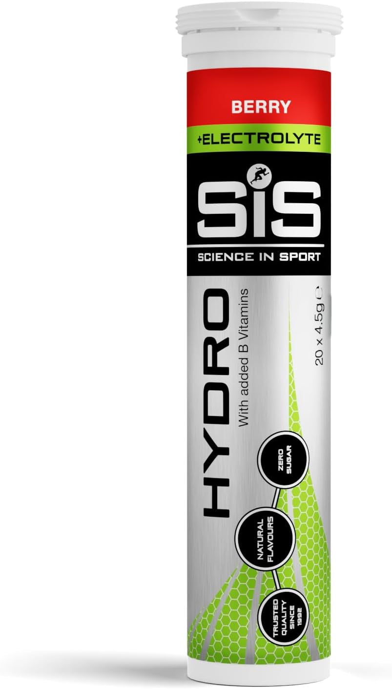 20 Hydro Hydration Tablets, Gluten-Free, Zero Sugar, Berry Flavour 