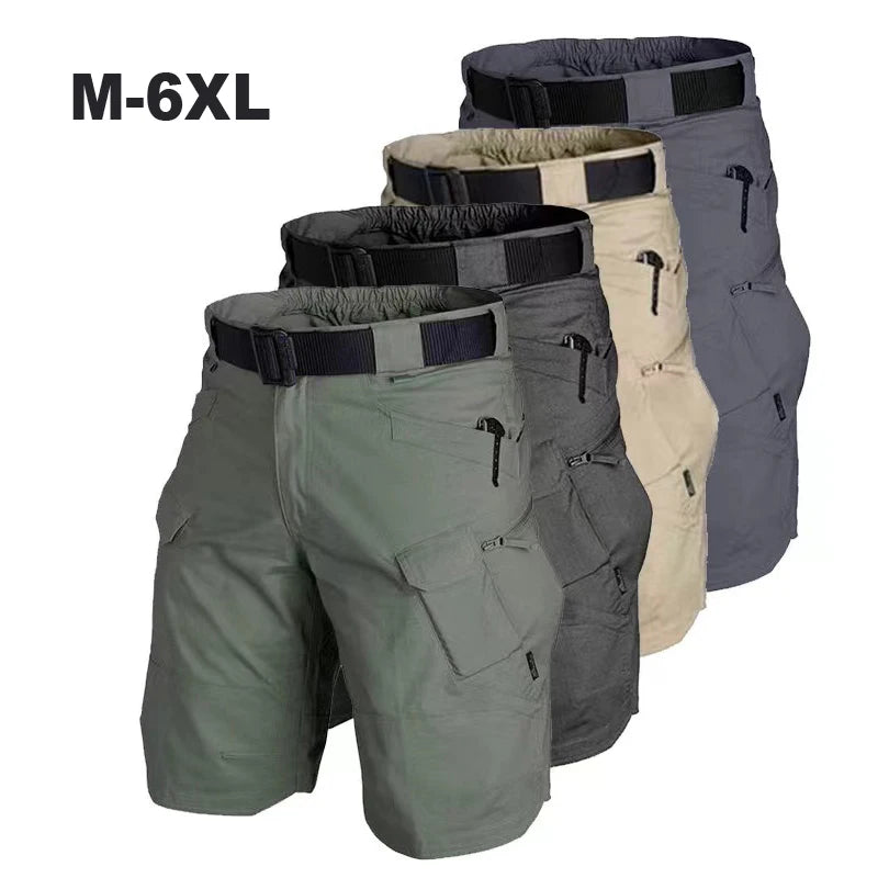Men'S Outdoor Cargo Shorts Summer Waterproof Urban Shorts Trekking Camping Hiking Climbing Trainning Fishing Panttdoor Sports