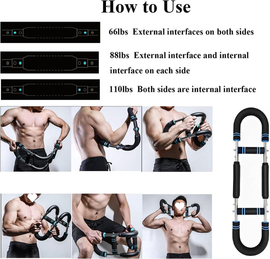 Twister Arm Trainer, Adjustable Chest Workout Equipment, Arm Trainer for Men, Arm Exercise Equipment, Chest Trainer for Men, Shoulders and Forearms Muscle Training Fitness Equipment