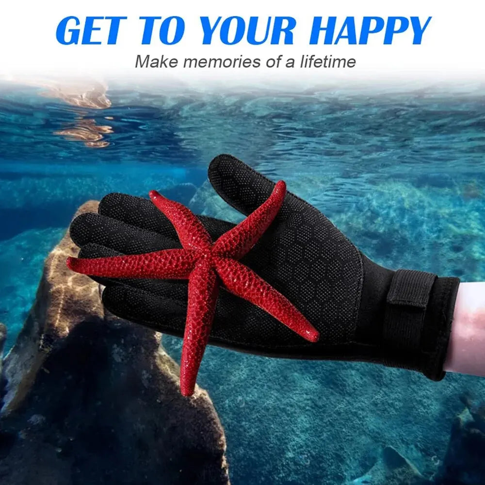 3Mm Wetsuit Gloves Thermal anti Slip Neoprene Scuba Diving Gloves Surfing Gloves for Spearfishing Swimming Rafting Kayaking