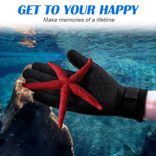 3Mm Wetsuit Gloves Thermal anti Slip Neoprene Scuba Diving Gloves Surfing Gloves for Spearfishing Swimming Rafting Kayaking