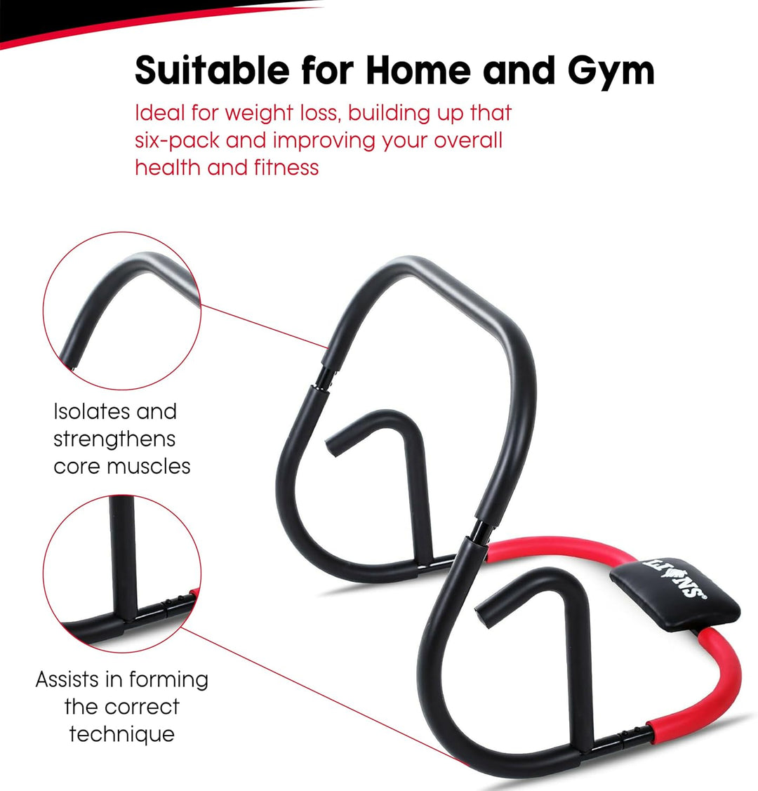 Abdominal Abs Cruncher Excercise Roller Ultimate Ab Crunch Machine Pro Toner Muscles Home Gym Tummy Abs Workout Equipment for Men Women (Red)