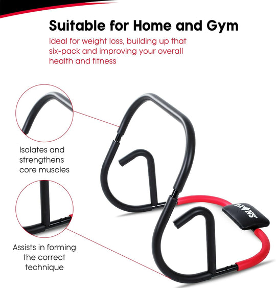 Abdominal Abs Cruncher Excercise Roller Ultimate Ab Crunch Machine Pro Toner Muscles Home Gym Tummy Abs Workout Equipment for Men Women (Red)
