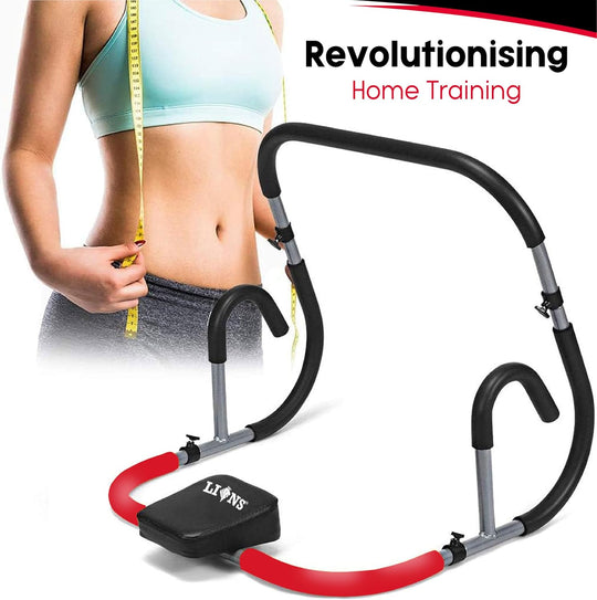 Abdominal Abs Cruncher Excercise Roller Ultimate Ab Crunch Machine Pro Toner Muscles Home Gym Tummy Abs Workout Equipment for Men Women (Red)