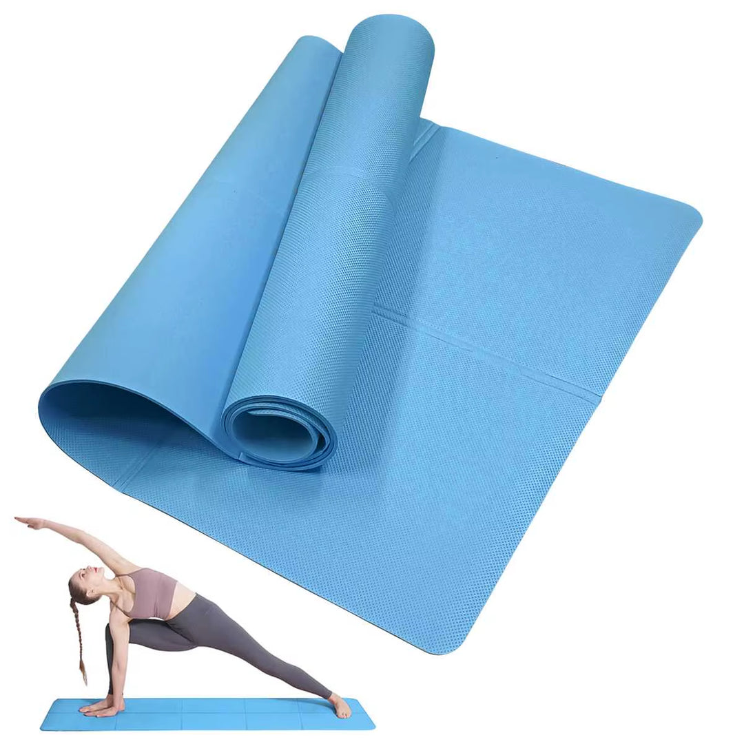 Yoga Mat Pilates Fitness Mat 3/4/6Mm Thicknes Non Slip Yoga Cushion Travel Fitness Exercise Pad for Women Home Gym Floor Workout