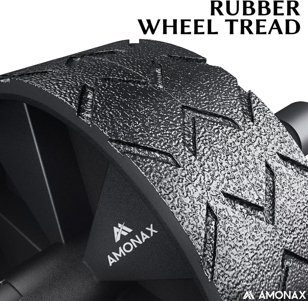 Convertible Ab Wheel Roller with Large Knee Mat for Core Abs Rollout Exercise. Double Wheel Set with Dual Fitness Strength Training Modes at Gym or Home