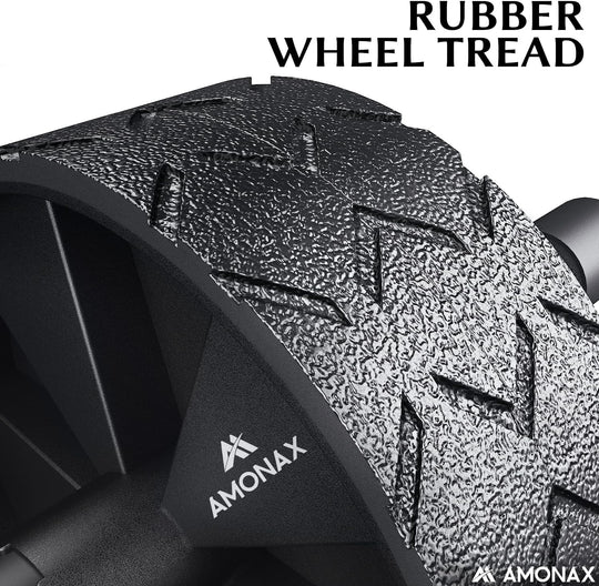 Convertible Ab Wheel Roller with Large Knee Mat for Core Abs Rollout Exercise. Double Wheel Set with Dual Fitness Strength Training Modes at Gym or Home