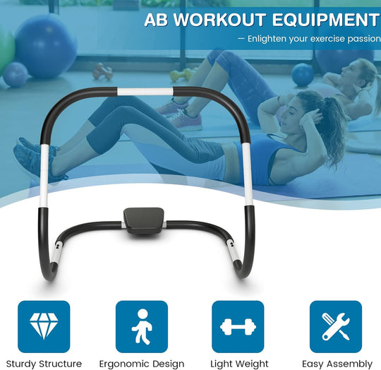 Ab Cruncher, Abdominal Trainer Sit up Exercise Roller with Head Support, Core and Abs Workout Machine for Home Gym Fitness