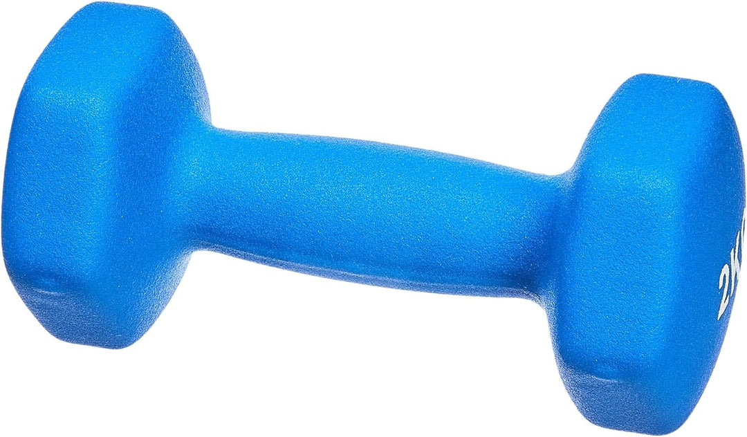 Neoprene Dumbbell Pair, 4Kgs, 2 Kg (Set of 2), Azul
