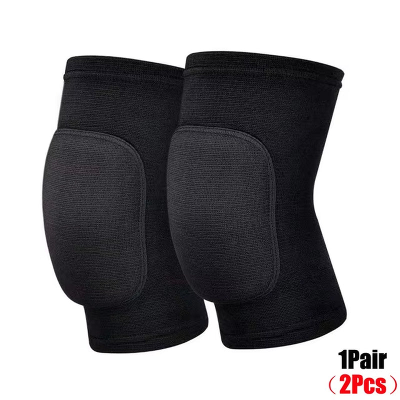 Black Protective Sports Knee Pads for Men Women 1Pair