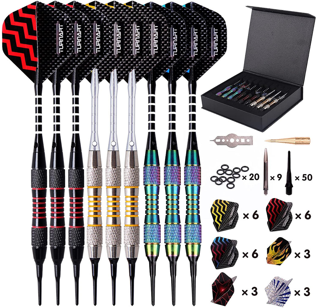 Darts Plastic Tip - Professional Soft Tip Darts Set for Electronic Dartboard 9 Pcs