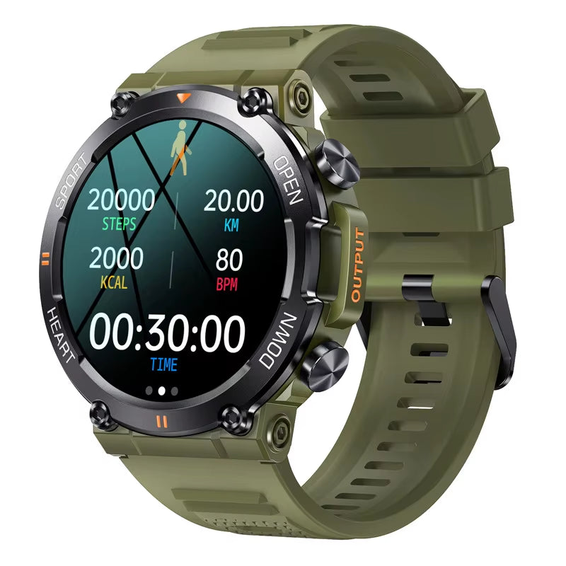 Green K56Pro Smart Watch for Men Heart Rate Blood Bluetooth Sport 400Mah 