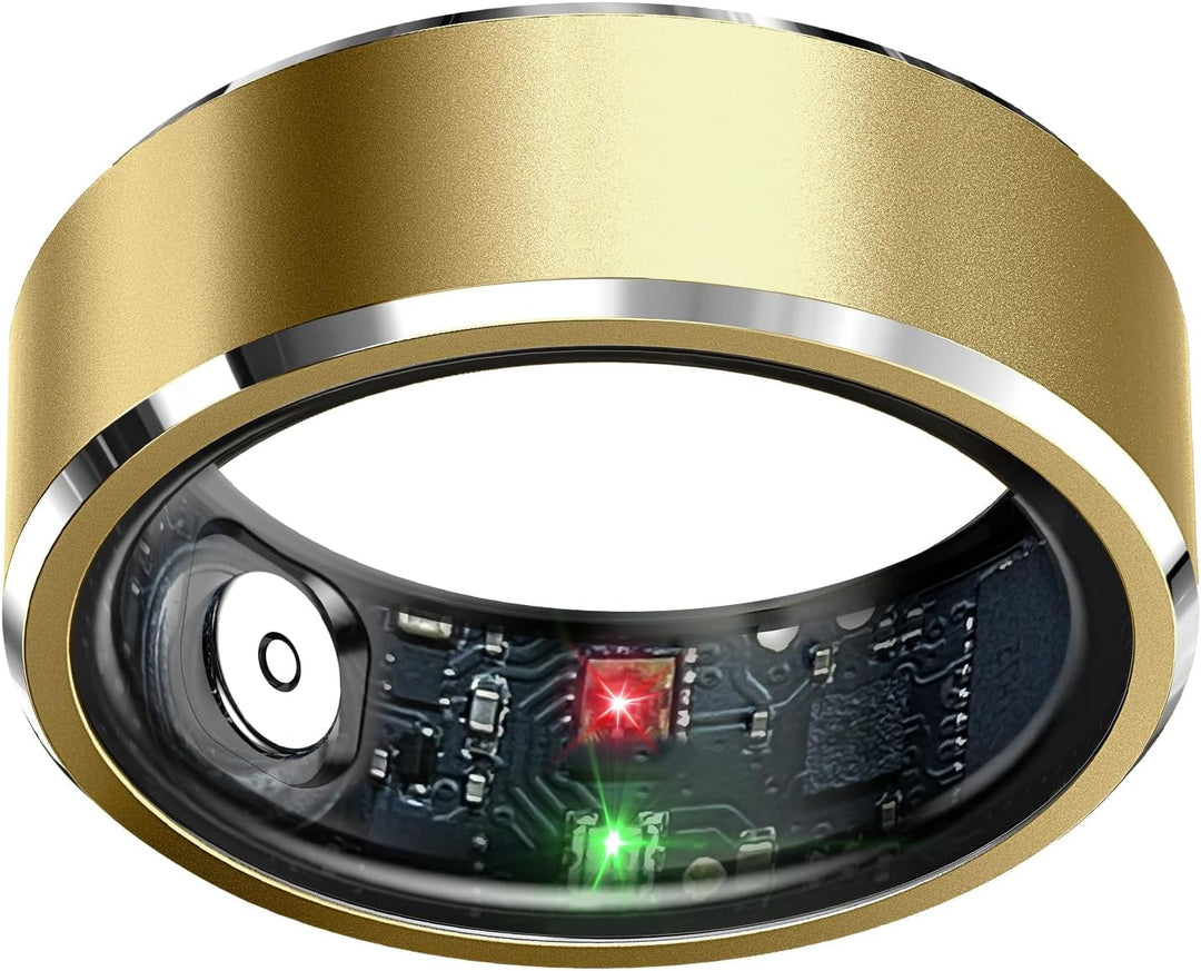 Smart Ring Health Tracker, Sleep Tracker Ring (Light Gold,#12)