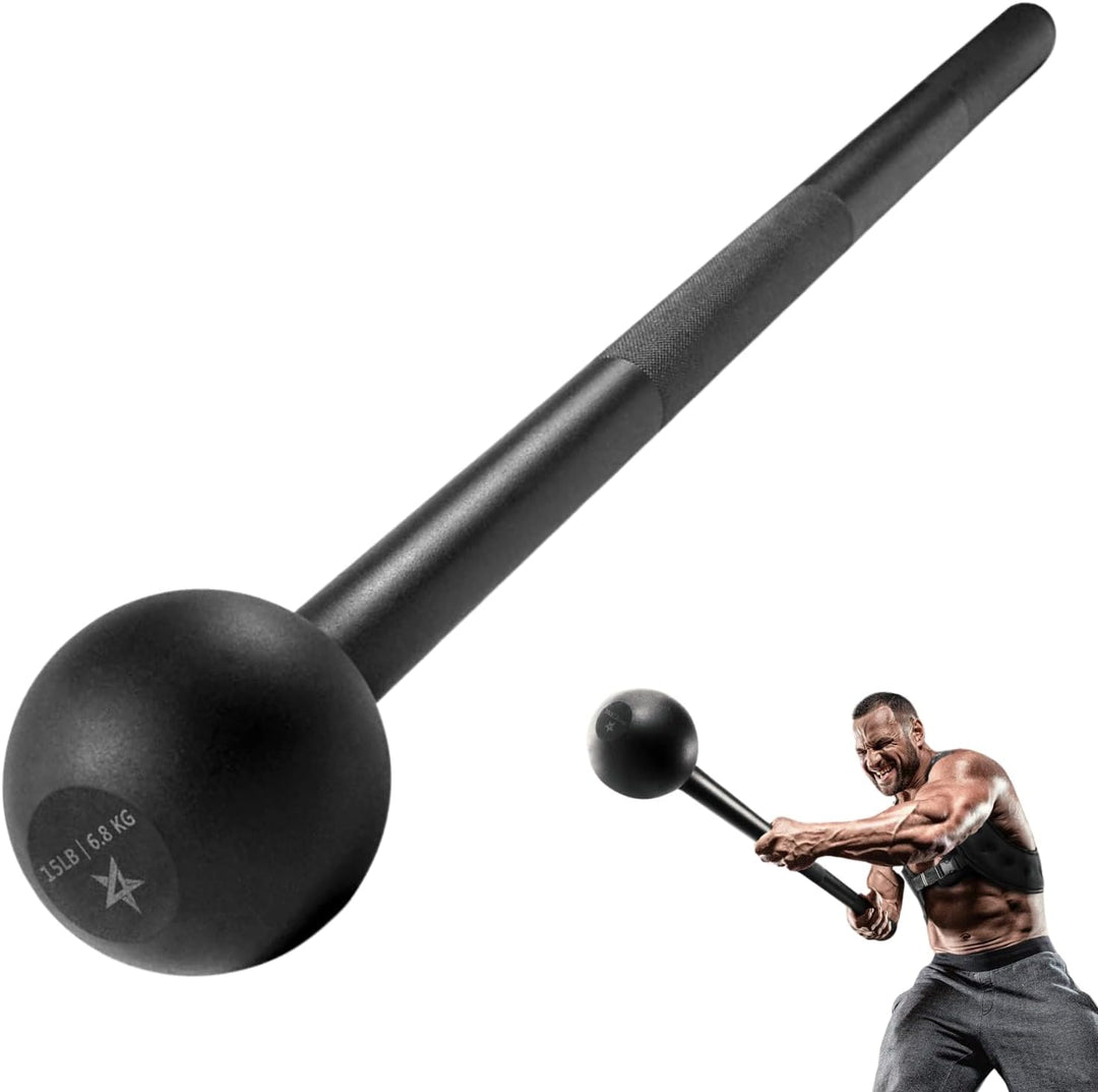 Steel Mace Bell for Strength Training - 5, 7, 10, 15, 20, 25, 30Lb for Women & Men