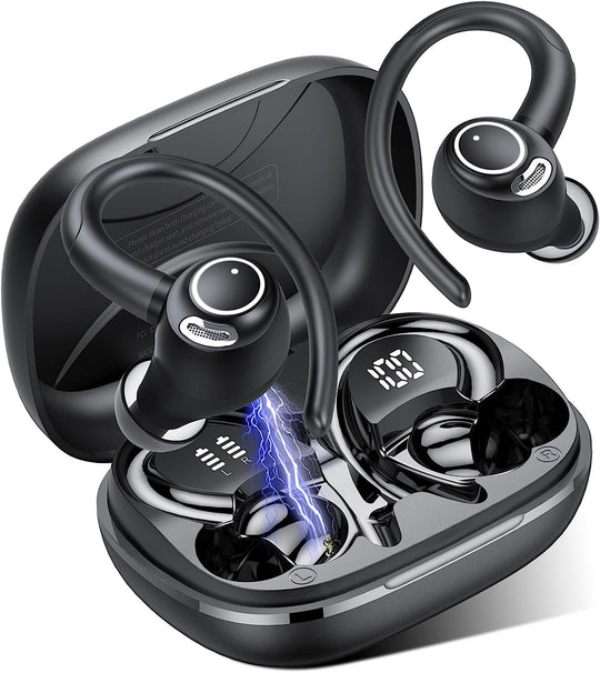 Wireless Earbuds, Bluetooth 5.3, 2025 Wireless, IP7, Black