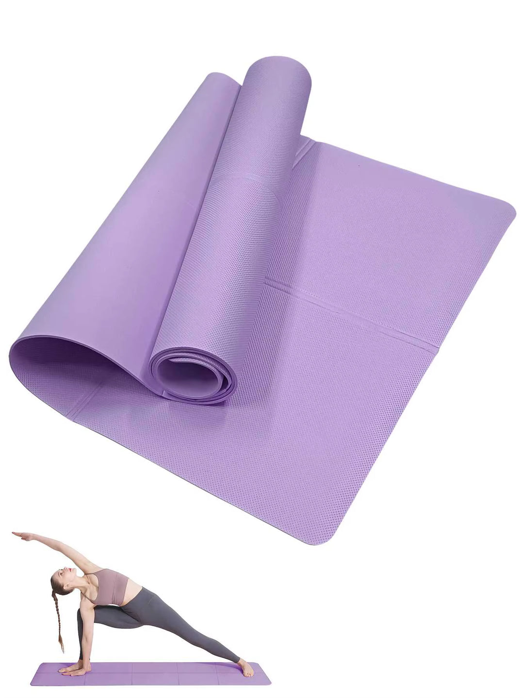 Yoga Mat Pilates Fitness Mat 3/4/6Mm Thickness for Women 