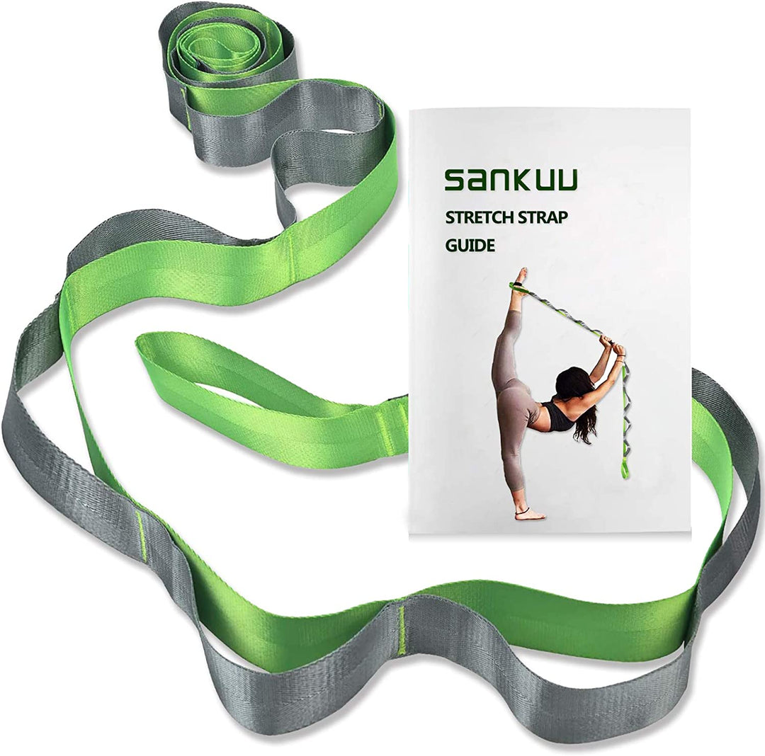 Yoga Straps Stretching Strap with 12 Loops for Women and Men