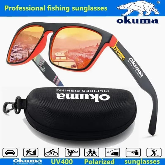 Okuma Polarized Sunglasses UV400 for Men and Women Outdoor Hunting, Fishing, Driving Bicycles, Sunglasses Optional Box