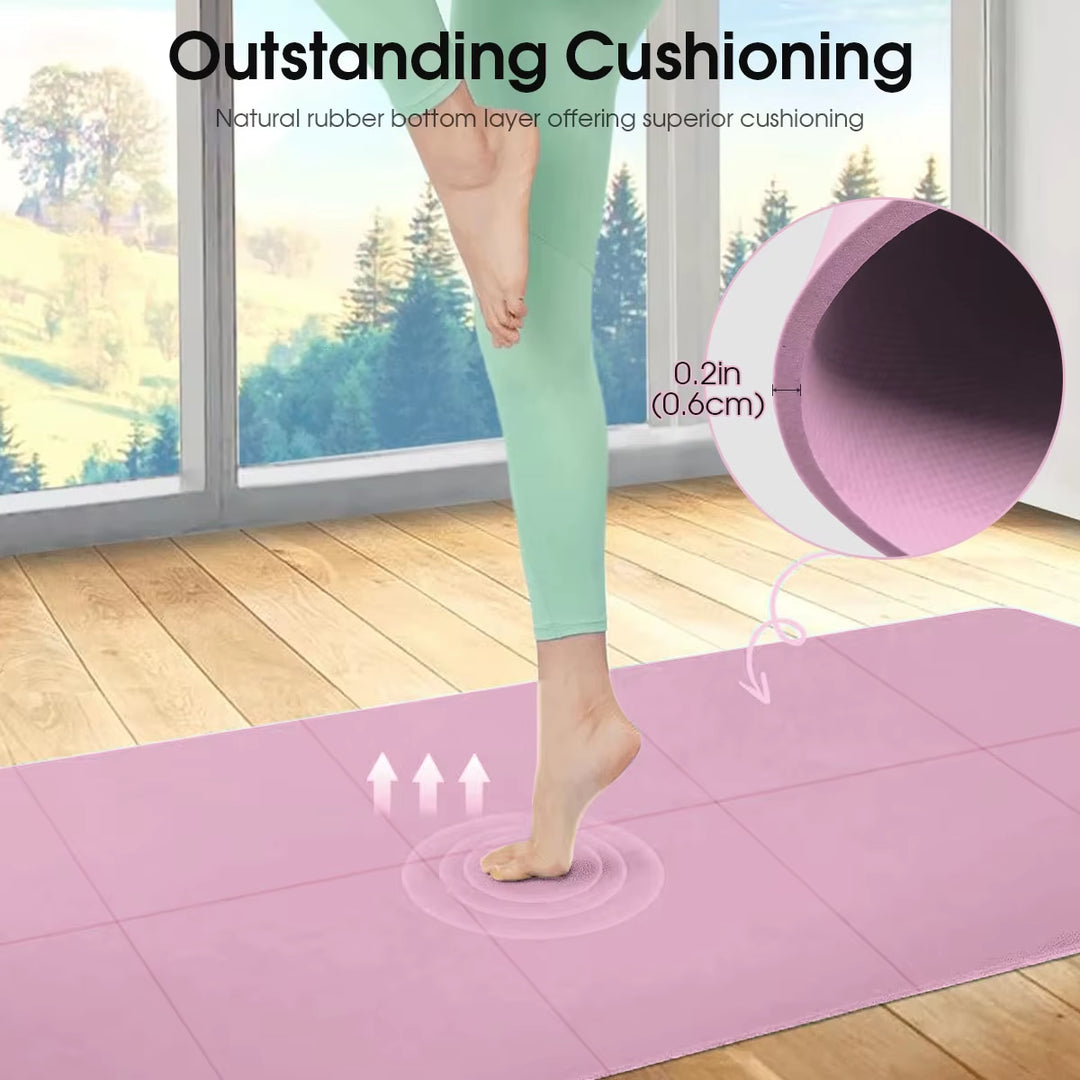 Yoga Mat Pilates Fitness Mat 3/4/6Mm Thicknes Non Slip Yoga Cushion Travel Fitness Exercise Pad for Women Home Gym Floor Workout