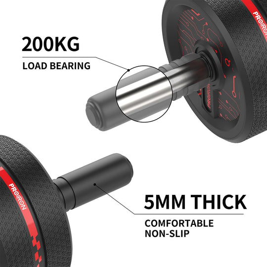Ultra-Wide Ab Roller Wheel, Abs Roller for Abdominal & Core Strength Training, Exercise Wheels for Home Gym Workout, Fitness Equipment for Core Workout, Abs Trainer with Knee Pad