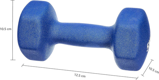 Neoprene Dumbbell Pair, 4Kgs, 2 Kg (Set of 2), Azul