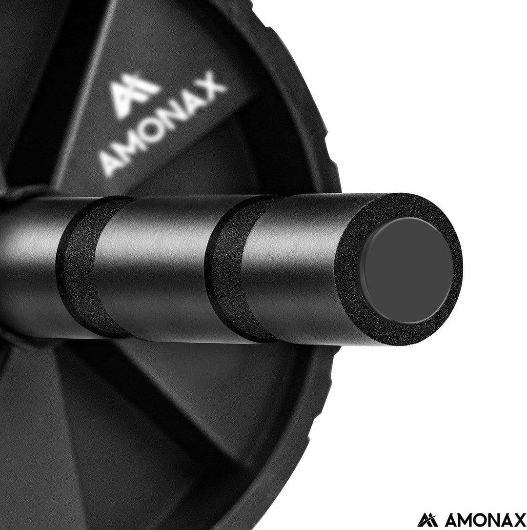 Convertible Ab Wheel Roller with Large Knee Mat for Core Abs Rollout Exercise. Double Wheel Set with Dual Fitness Strength Training Modes at Gym or Home